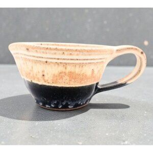Vintage Handmade Studio Art Pottery Stoneware Pour Cup Creamer Signed MS Rustic